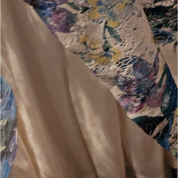 Roz & Ali Floral Lace Embroidered Fit & Flare Sleeveless Dress Boat Neck Size 16 - Picture 3 of 7